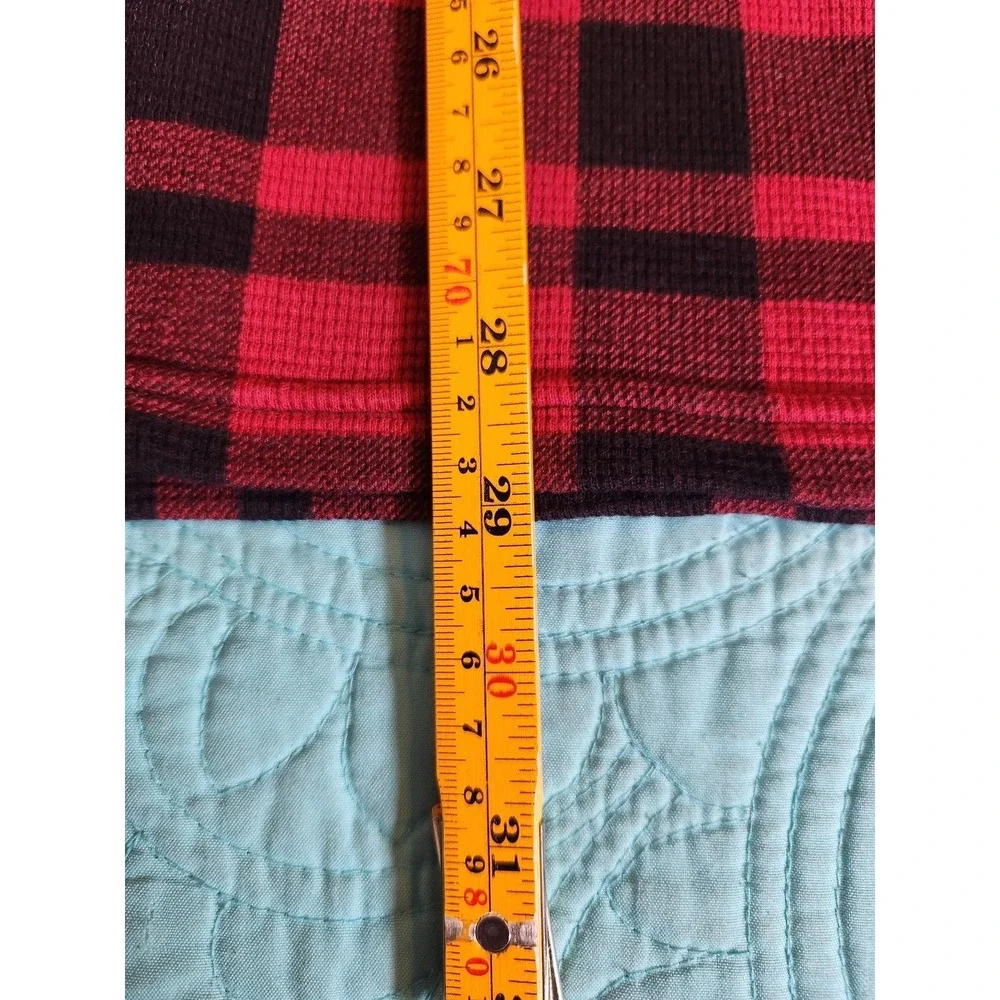Polo Ralph Lauren Mens XL Red Black Buffalo Plaid Waffle‎ Knit Thermal Shirt
